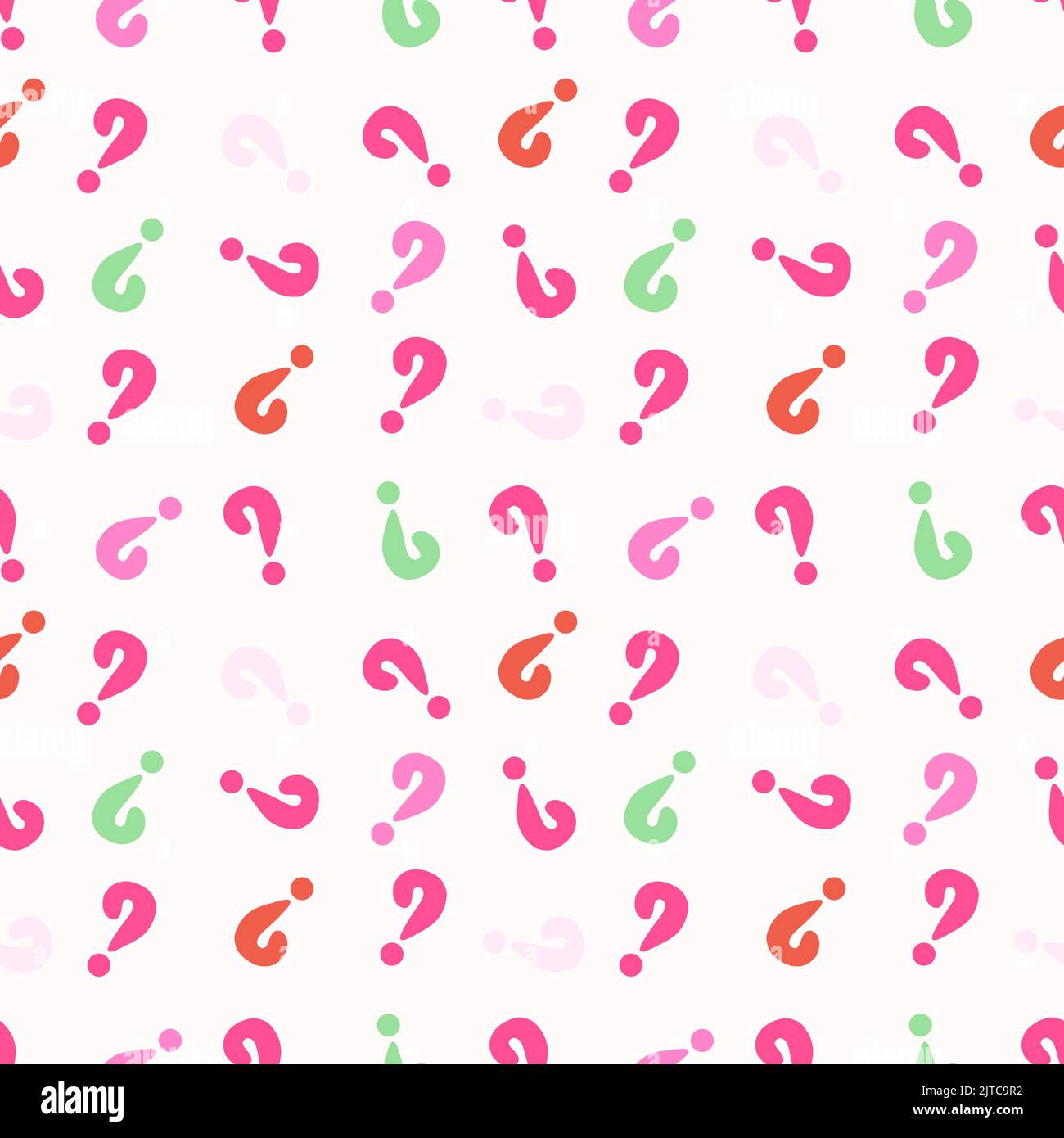 Back to school seamless question marks pattern for kids clothes print