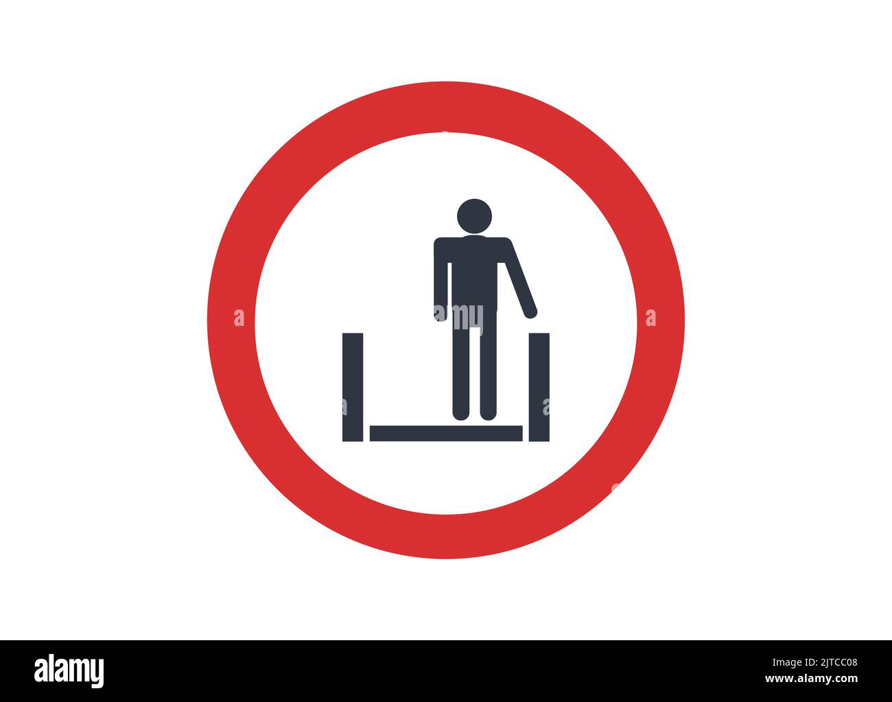 Keep a steady grip on the handrail. Escalator sign icon. Stock Vector