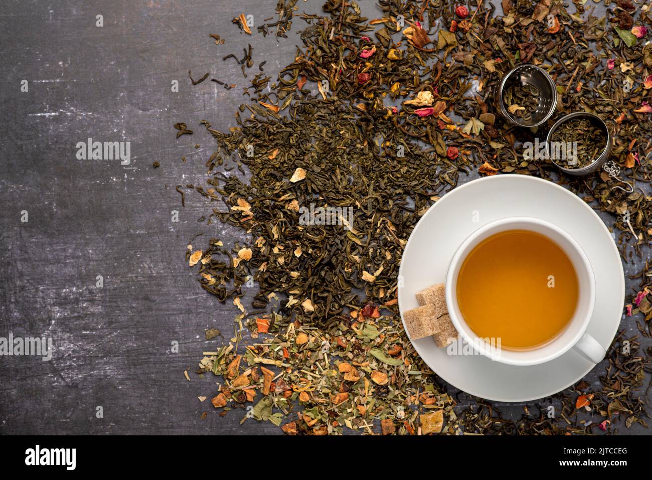 Food photography of green tea, herb, herbal Stock Photo Alamy