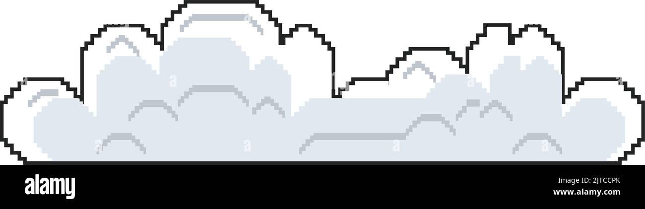 cloud pixel art style Stock Vector Image & Art - Alamy