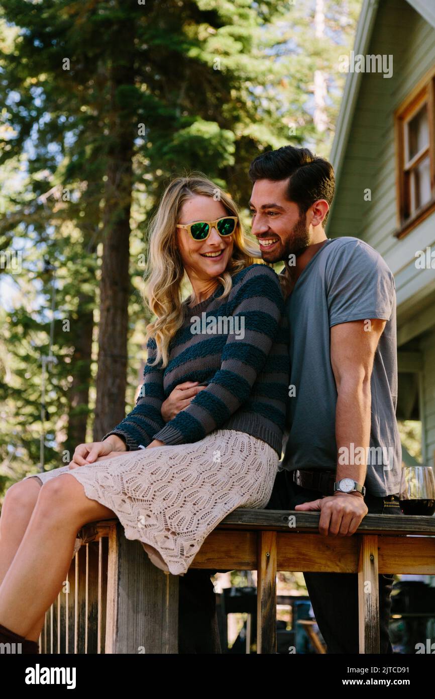 A couple enjoys their vacation Stock Photo