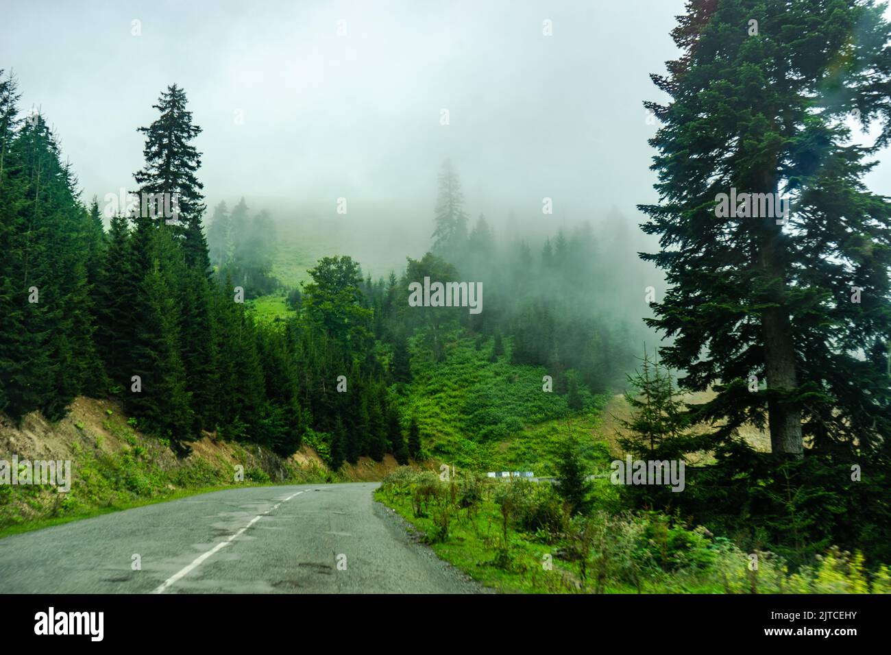 Caucasus mountain in georgian region Guria Stock Photo