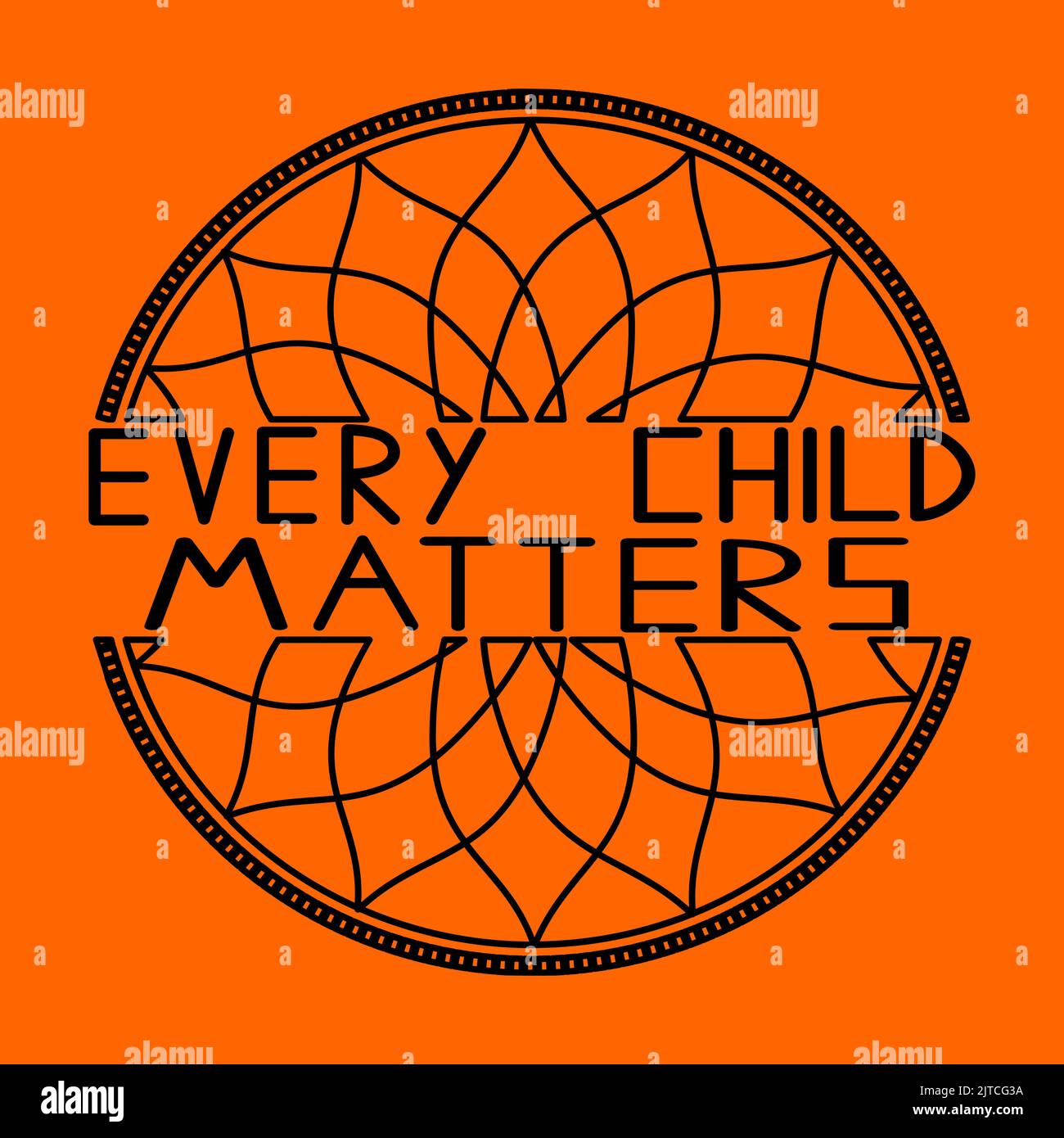 Every Child Matters Logo, monogram. Orange Tshirt day. Vector
