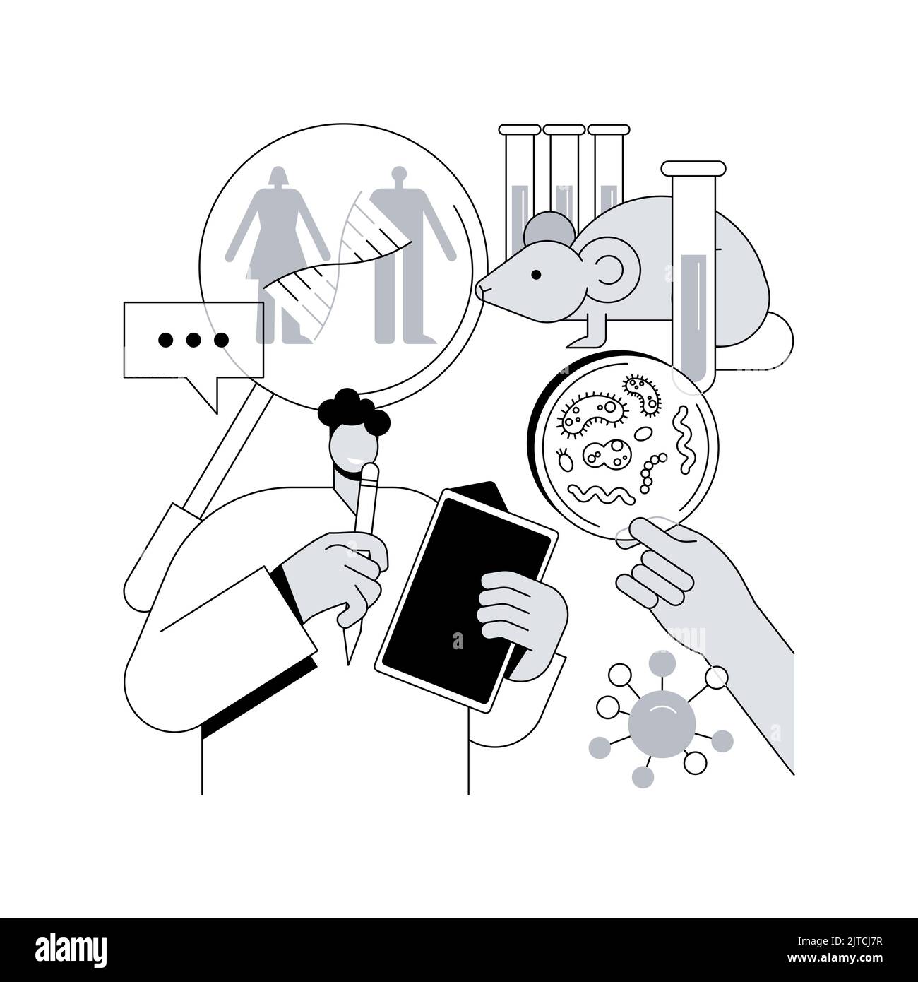 Genetically modified organism abstract concept vector illustration ...