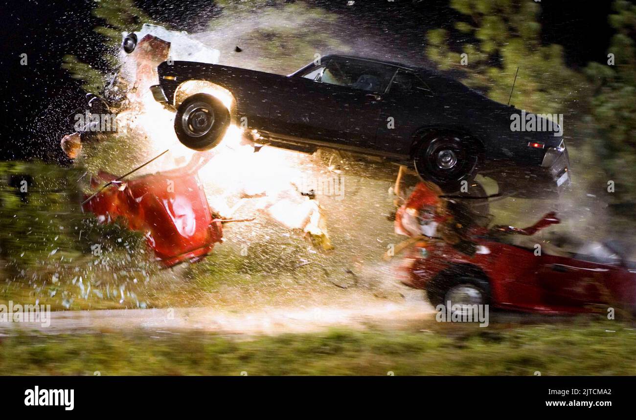 CAR CRASH SCENE, DEATH PROOF, 2007 Stock Photo