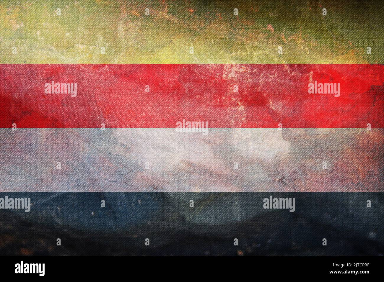 retro flag of Austronesian peoples Butonese people with grunge texture. flag representing ethnic group or culture, regional authorities. no flagpole. Stock Photo