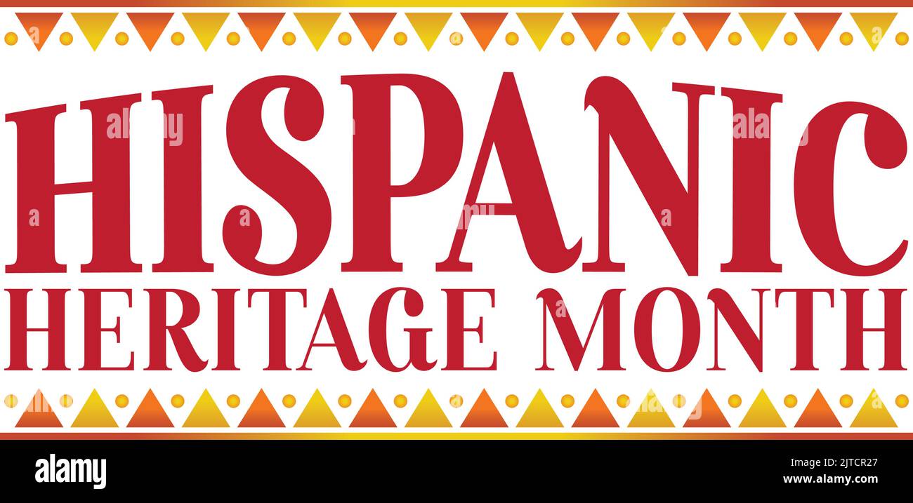 Hispanic Heritage Month Banner Golds Reds Stock Vector Image & Art Alamy