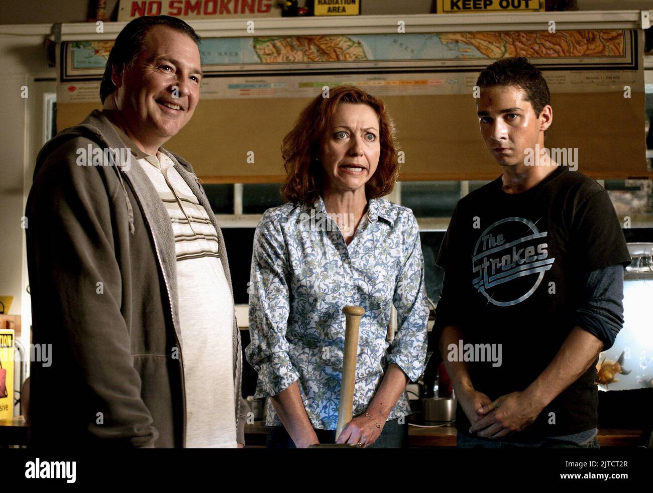 KEVIN DUNN,  JULIE WHITE, SHIA LABEOUF, TRANSFORMERS, 2007 Stock Photo