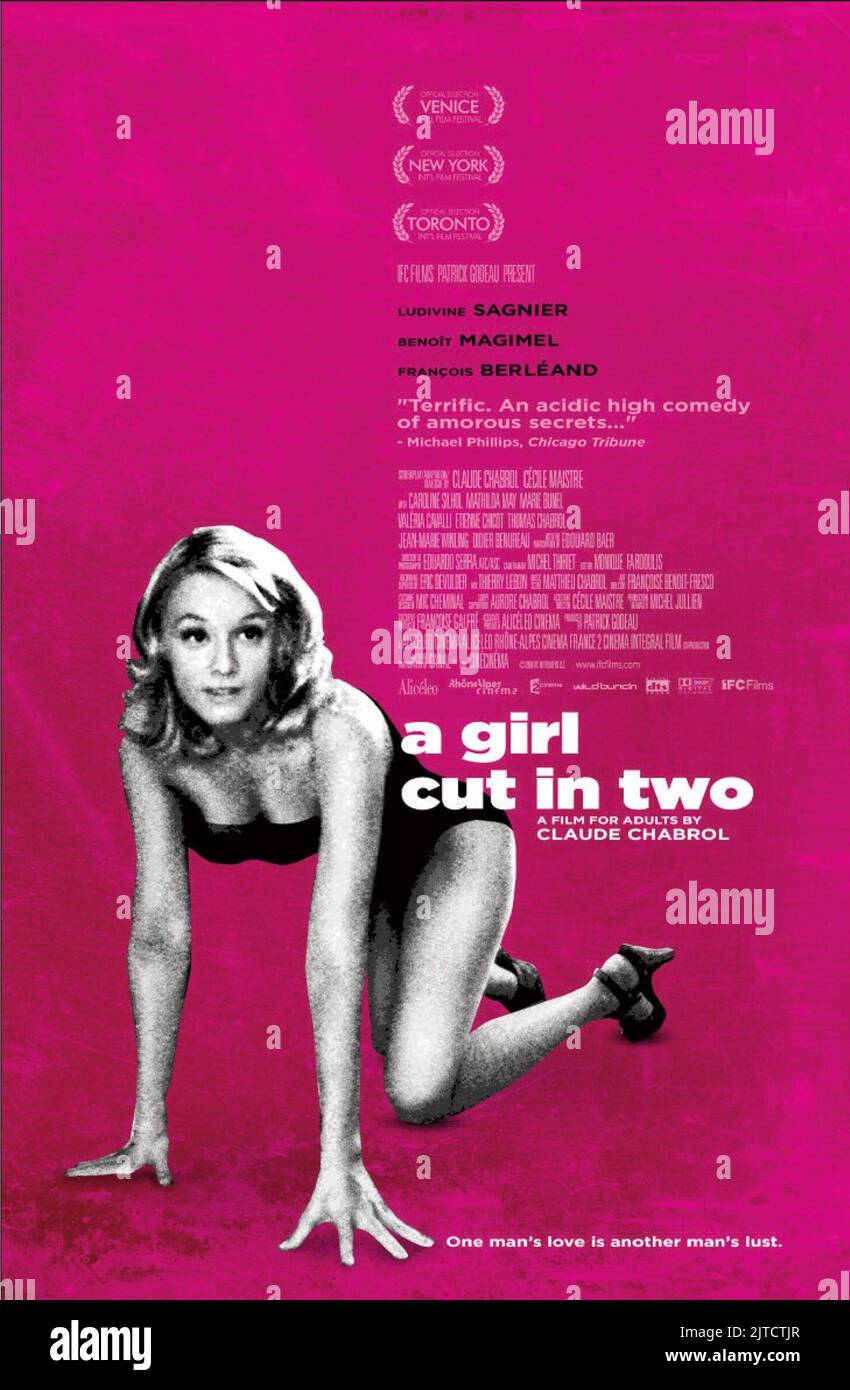 LUDIVINE SAGNIER POSTER, THE GIRL CUT IN TWO, 2007 Stock Photo