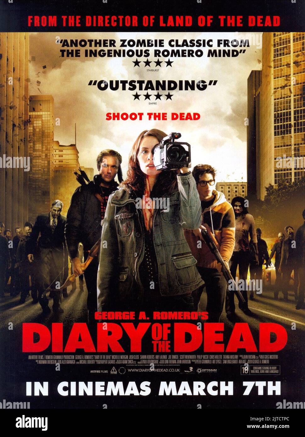 MICHELLE MORGAN POSTER, DIARY OF THE DEAD, 2007 Stock Photo