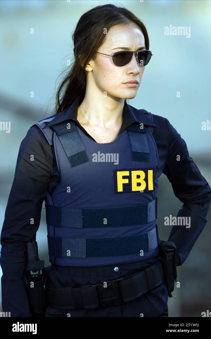 Maggie q live free or die hard 2007 stock photo alamy