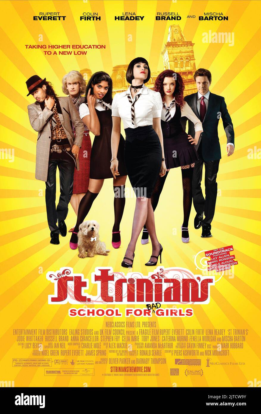 RUSSELL BRAND, RUPERT EVERETT, AMARA KARAN, GEMMA ARTERTON, TALULAH RILEY, COLIN FIRTH POSTER, ST. TRINIAN'S, 2007 Stock Photo