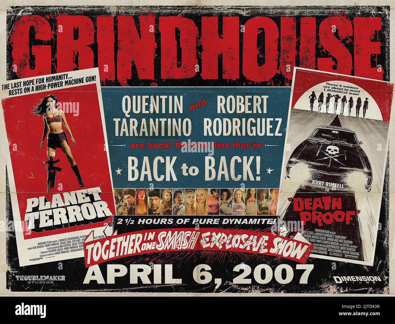 MOVIE POSTER, GRINDHOUSE, 2007 Stock Photo