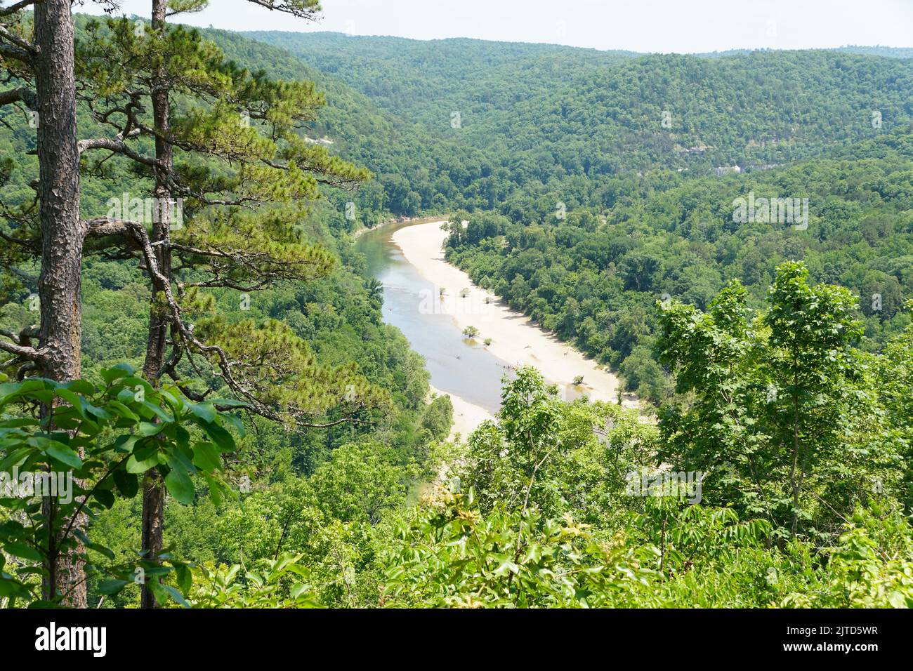 The distance and scenic view of Buffalo River near Yellville, Arkansas