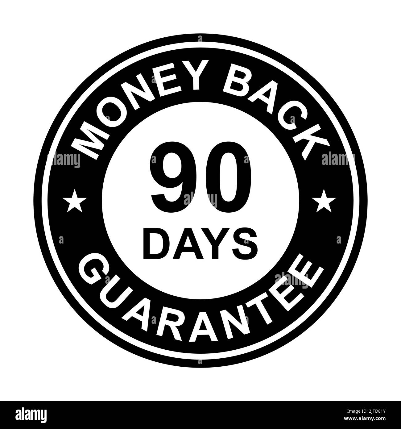 90 days money back guarantee icon vector for graphic design, logo, website, social media, mobile