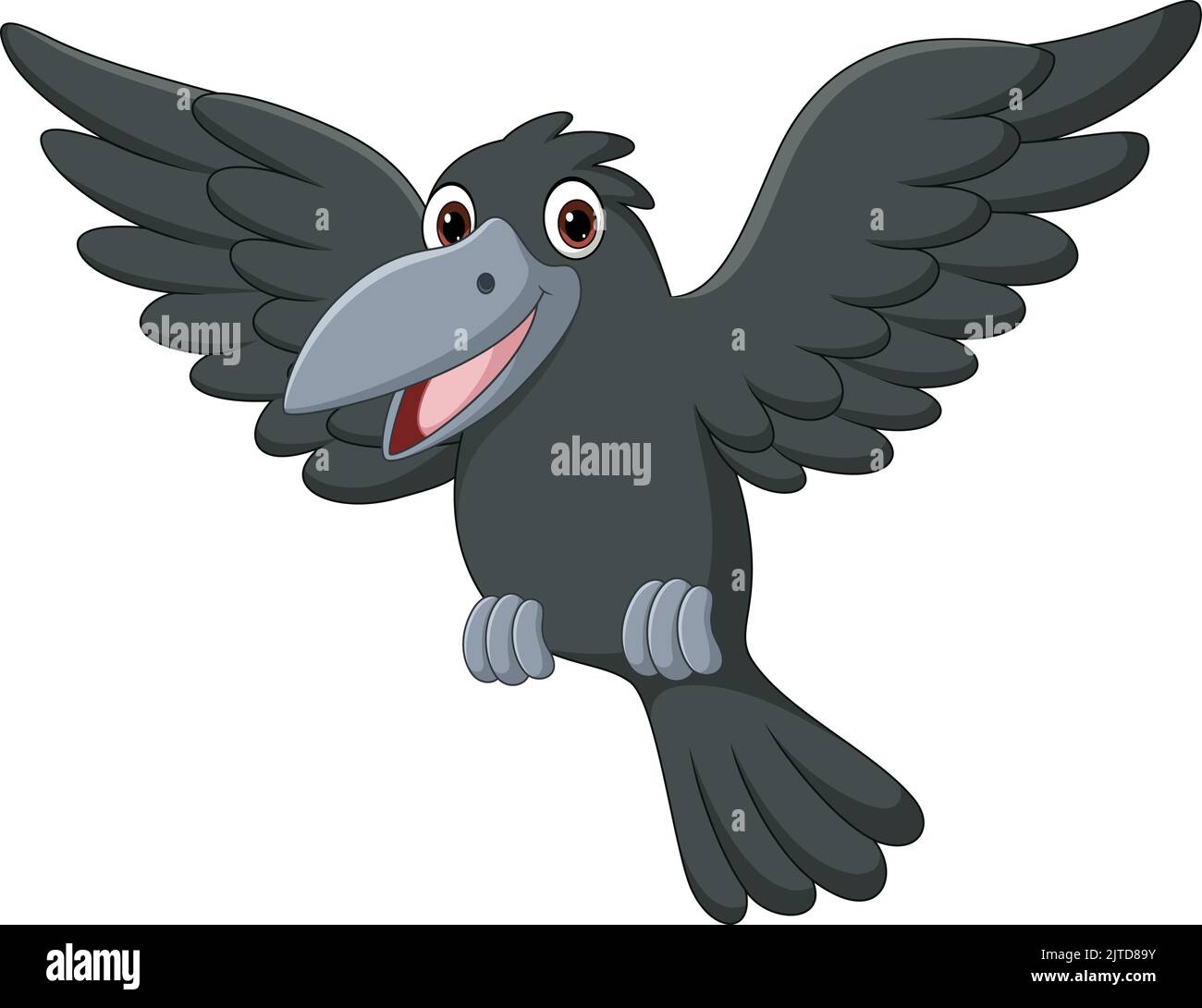 Cartoon crow isolated on white background Stock Vector Image & Art - Alamy