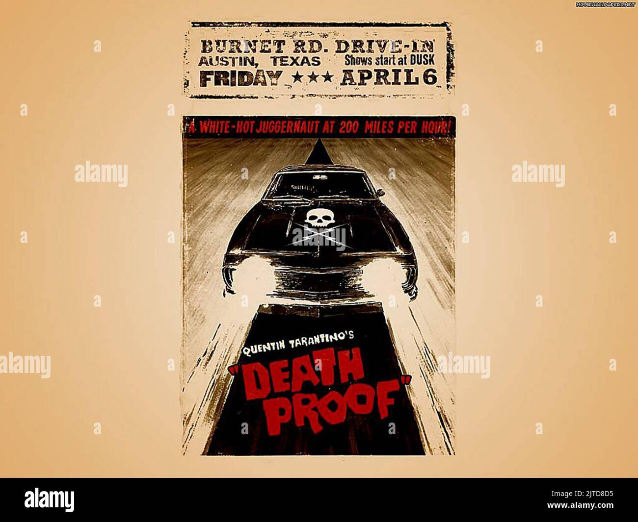 DEATH PROOF MOVIE POSTER, GRINDHOUSE, 2007 Stock Photo