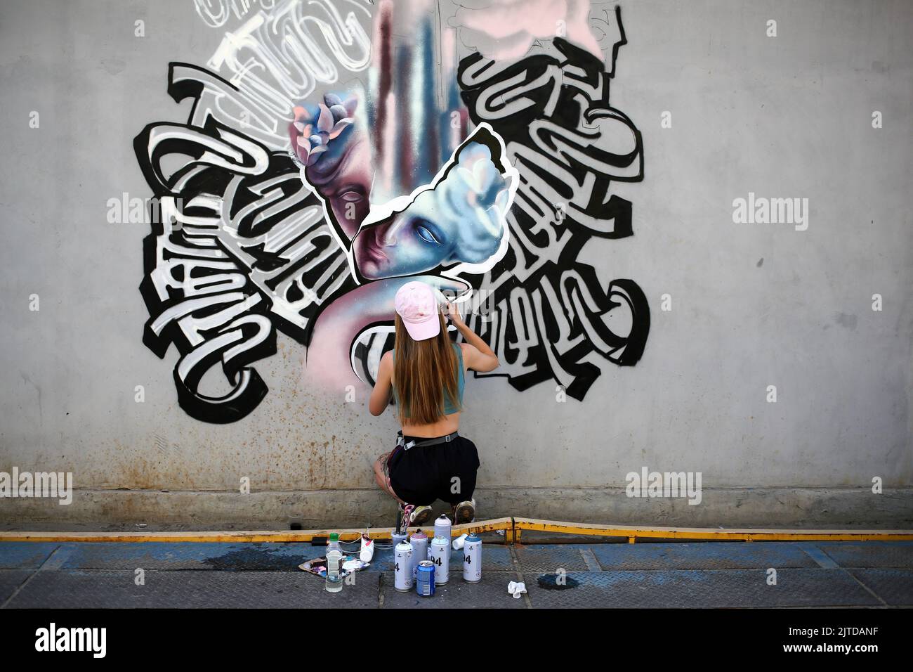 Graffiti artist Anastasia Bilovus (nickname on Instagram Nastya Onduty