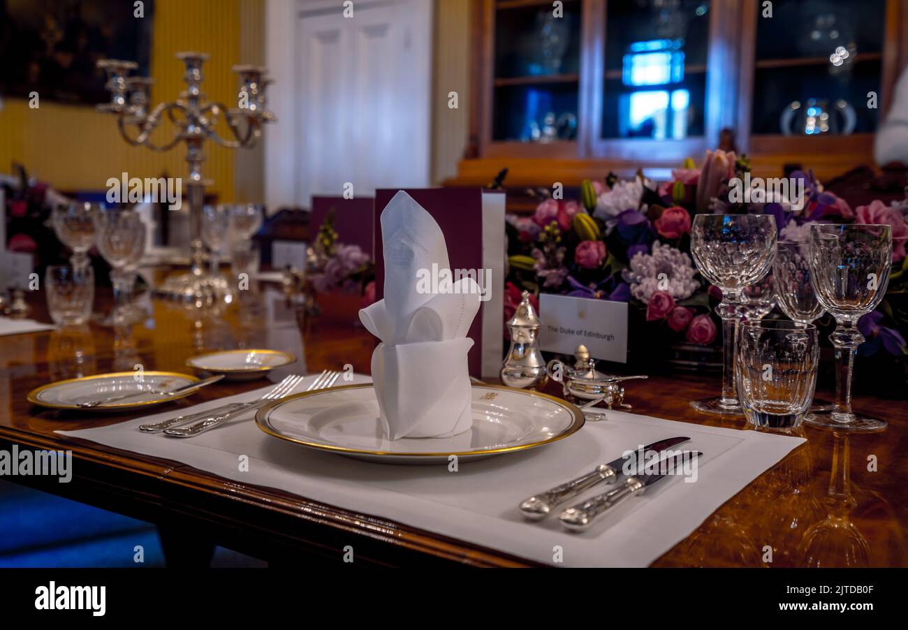 Brisbane, Queensland, Australia Dinner table setting at the