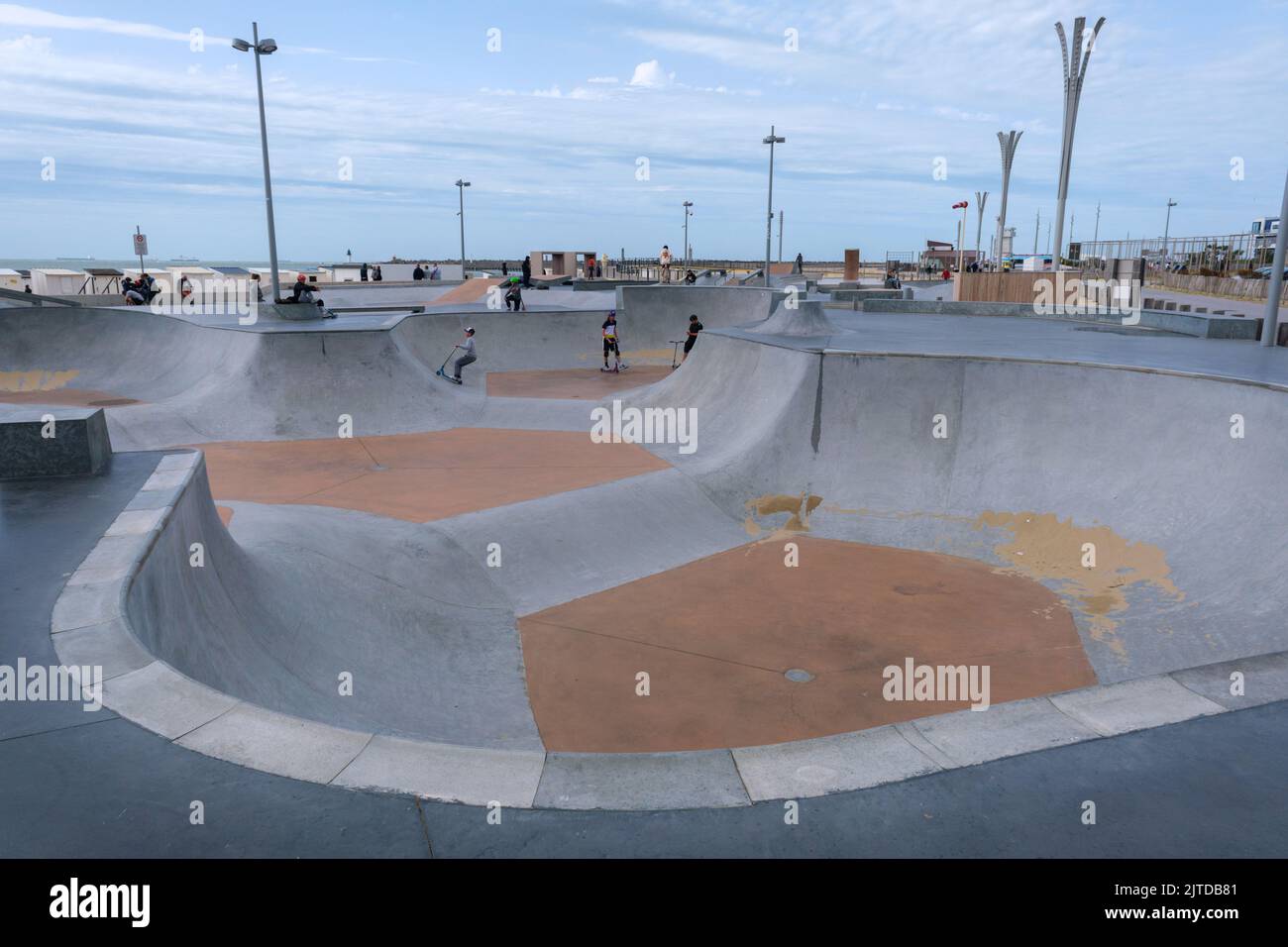 Calais, France 19 June 2022 Calais Skatepark is one of the largest