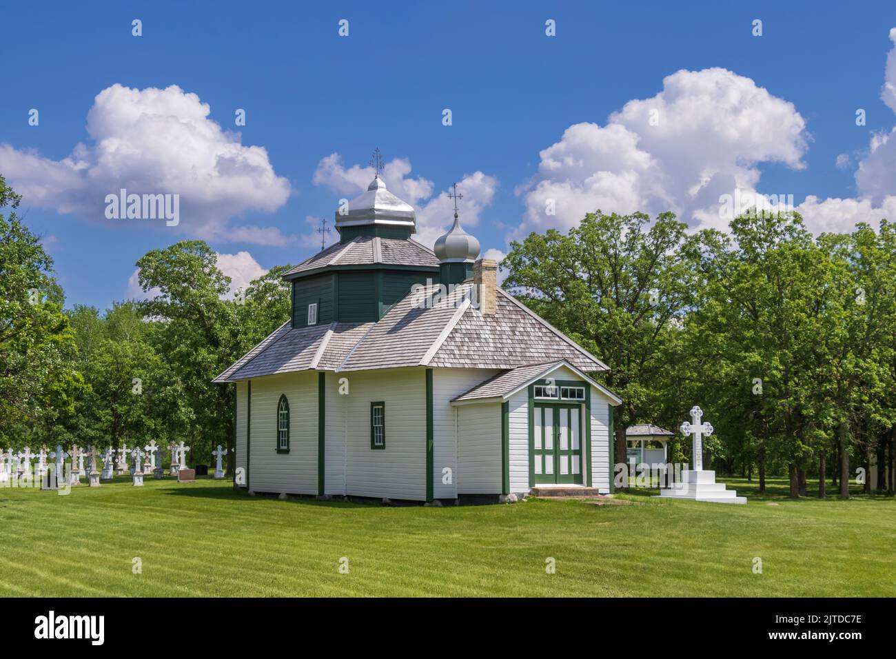 The St. Michael’s Ukrainian Orthodox Church near Gardenton, Manitoba, Canada. Stock Photo