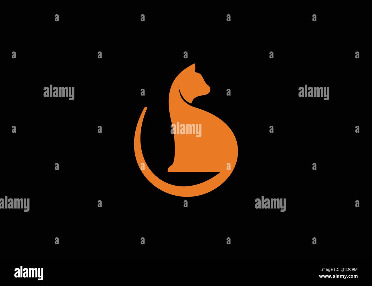 Cat Logo Design Icon Template Cat Vector Art Puppy Pet Cute Cat Logo Design Icon Clipart Stock Vector
