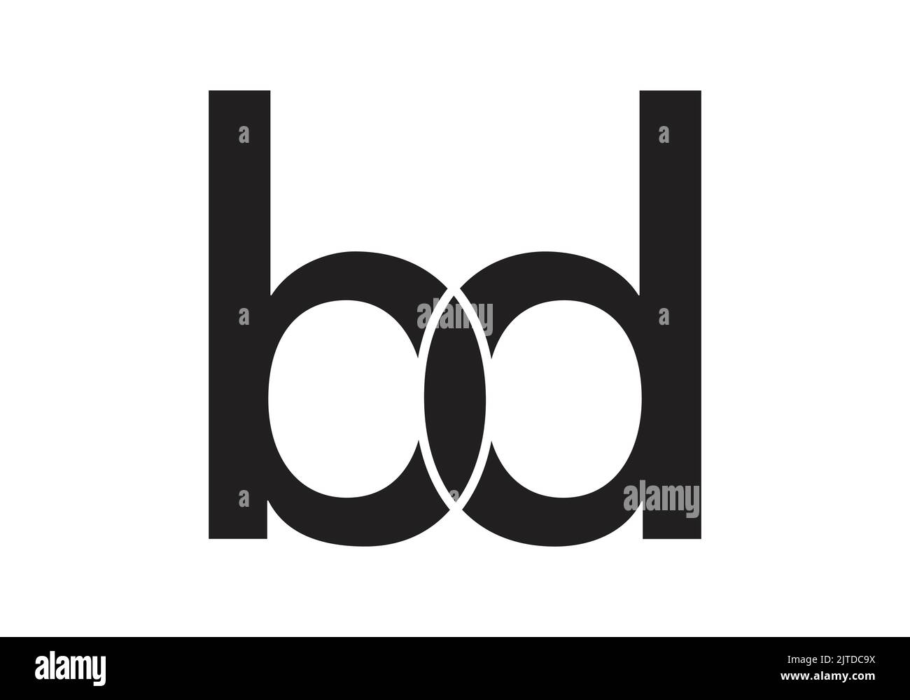 BD Initial Monogram Letter b d Logo Design Vector Template Letter BD Logo Design Stock Vector