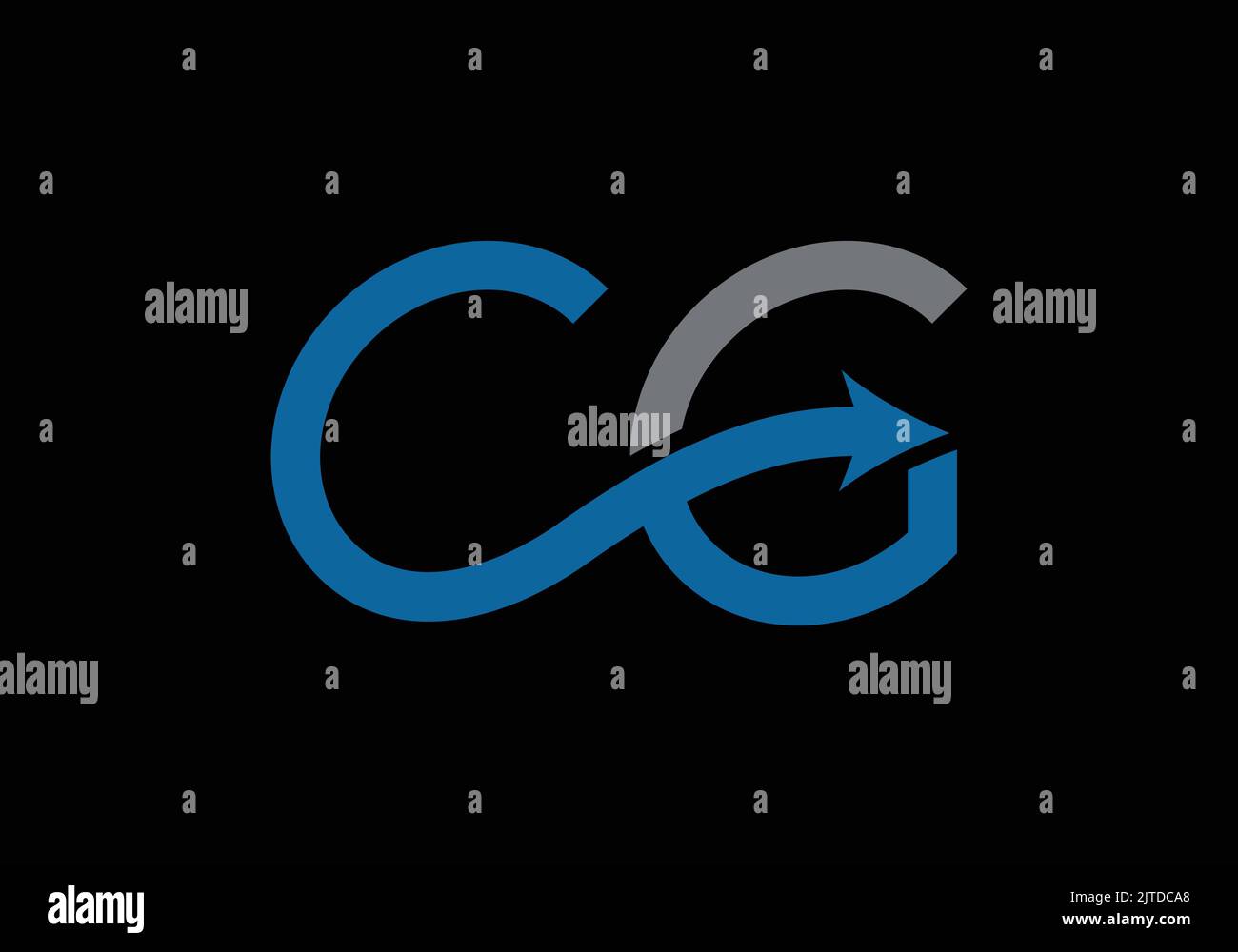 CG Initial Monogram Letter CG Logo Design Vector Template Letter c g Logo Design Stock Vector