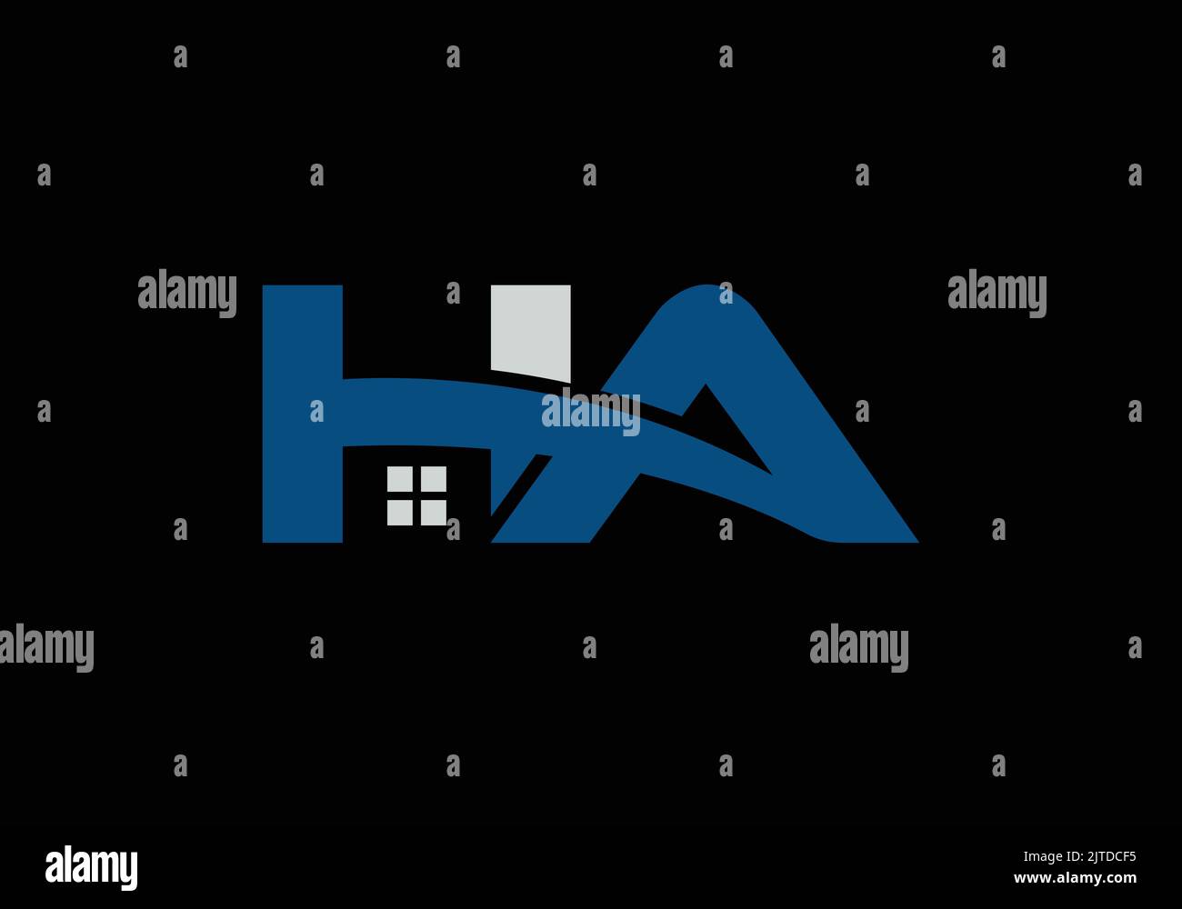 HA Initial Monogram Letter ha Real Estate Logo Design Vector Template h a Letter Logo Design Stock Vector