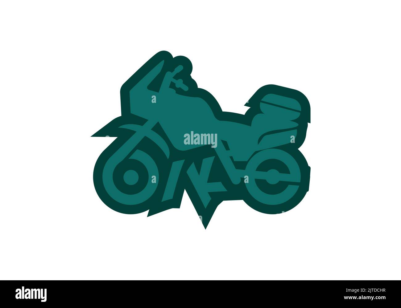 Motorcycle Logo Vector Design for Food delivery Services BIKE shaped Motorcycle Stock Vector