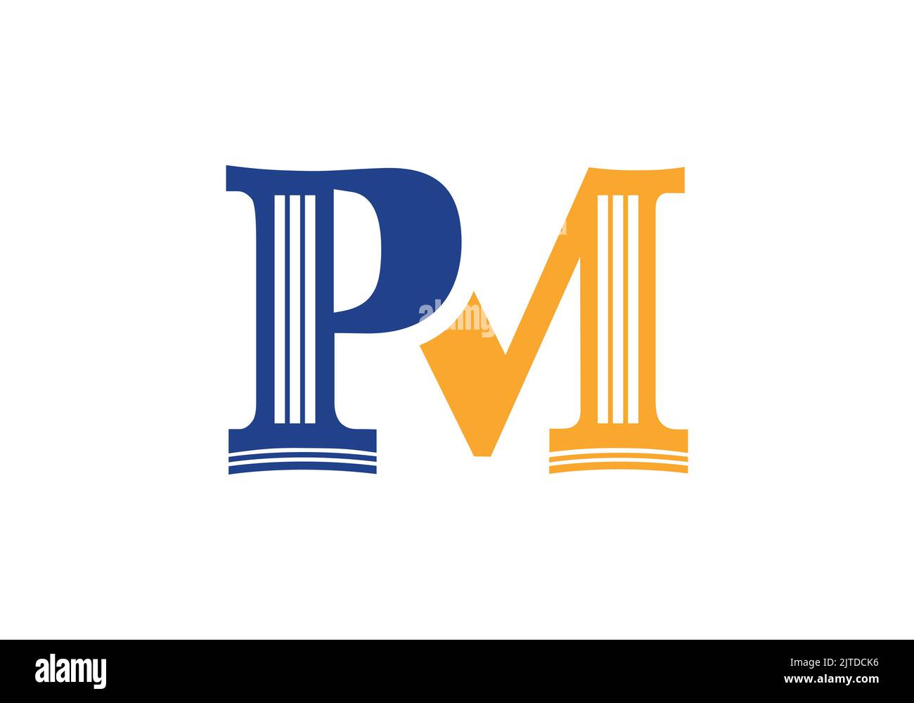 PM Initial Monogram Letter PM Logo Design Vector Template pm Letter Logo Design Stock Vector