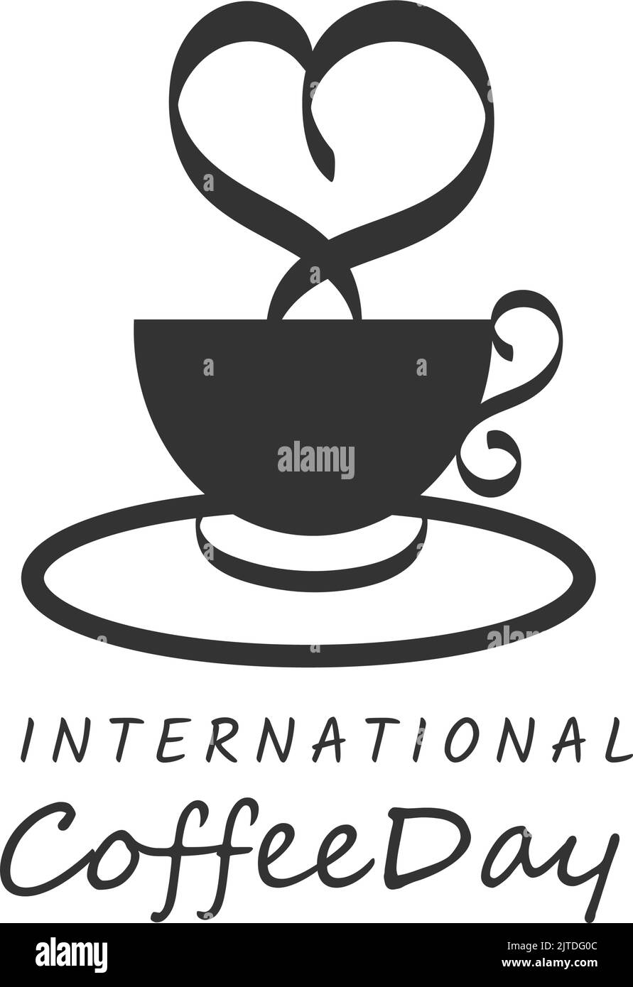 International Coffee day. Use as poster, card, flyer, logo or T Shirt Stock Vector Image & Art