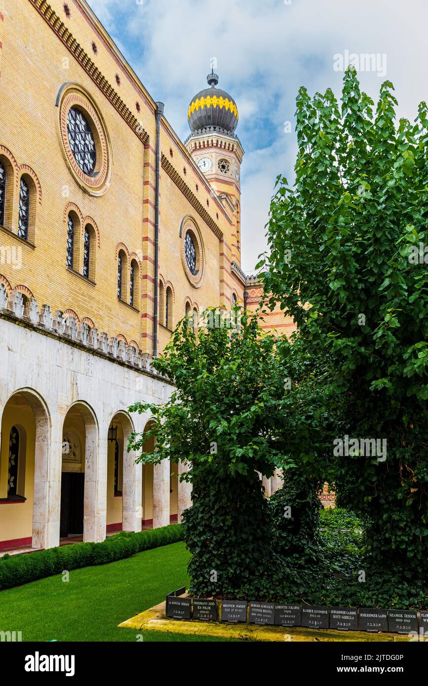 Budapest, Hungary. Garden of the Dohany street Synagogue. Lot of jewish people buried here in time of  the II world war. Here is the famous jewis meor Stock Photo
