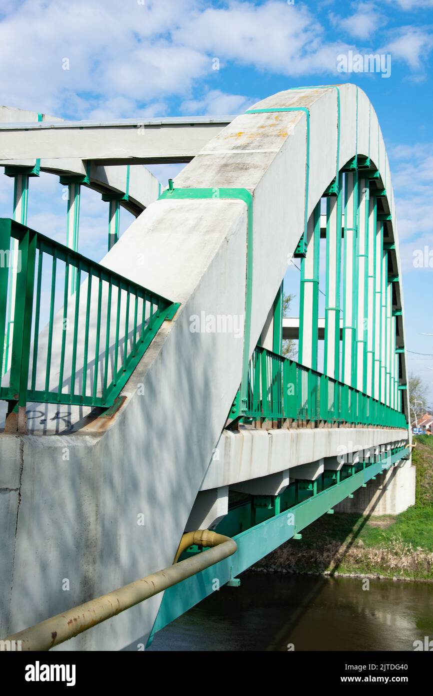 Highway road bridge of modern design Stock Photo