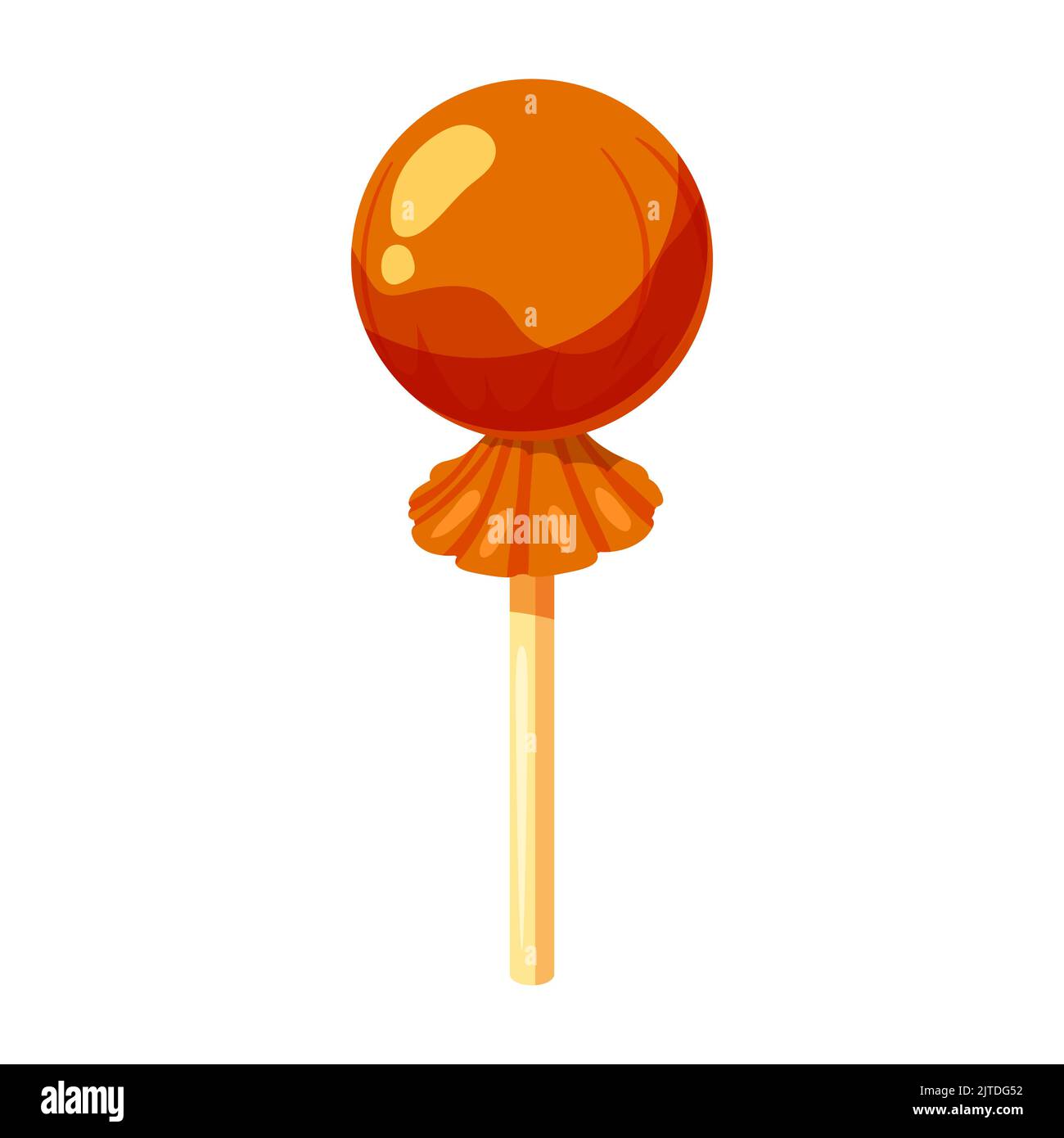 Candy on a stick isometric 3d sweet. Lollipop caramel vector Stock