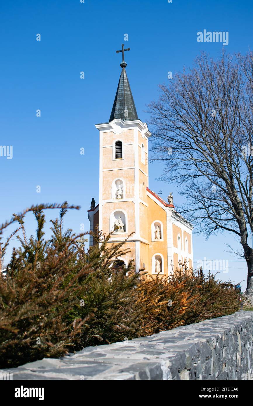 Eastern European Village Church Stock Photo