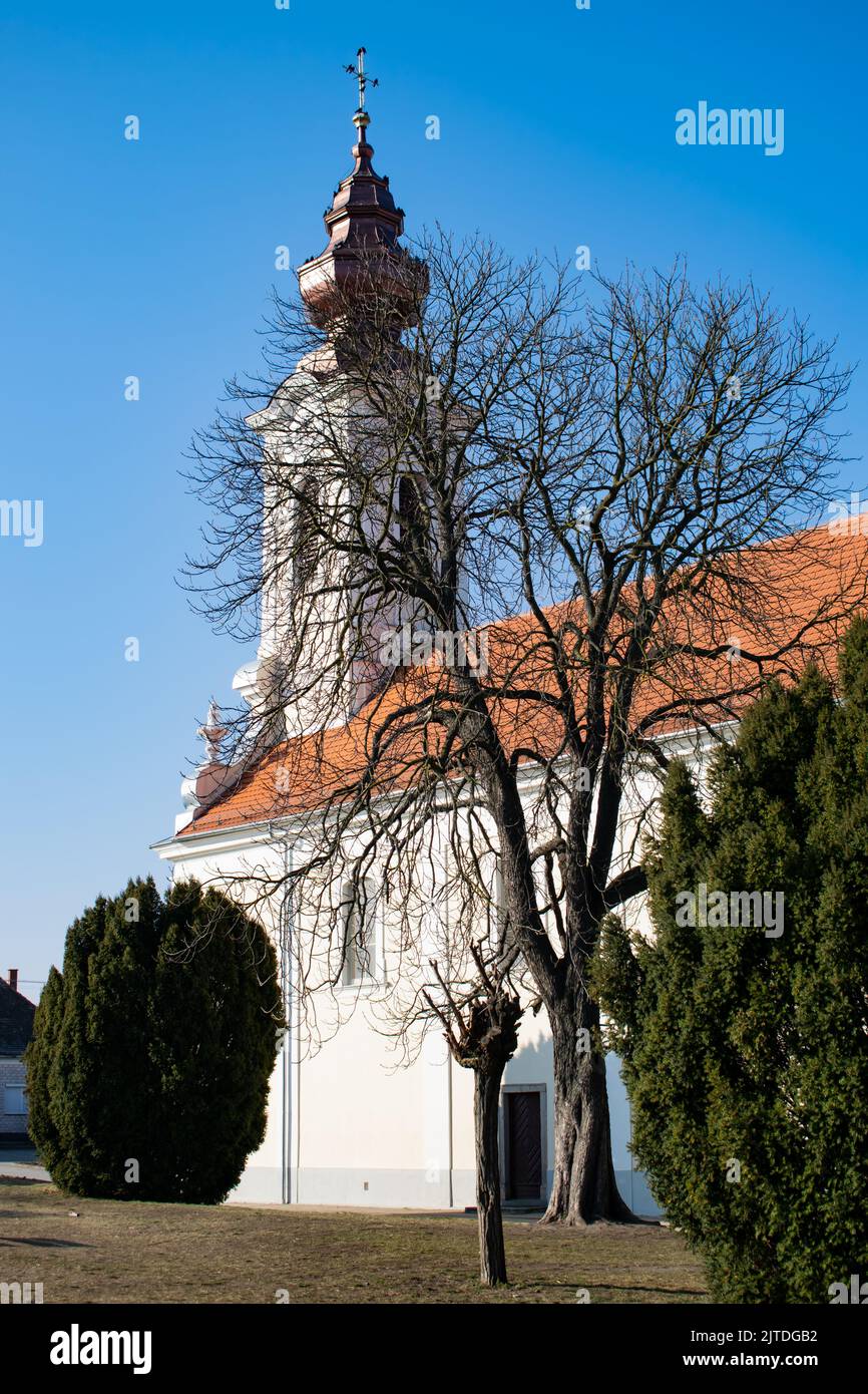 Eastern European Village Church Stock Photo