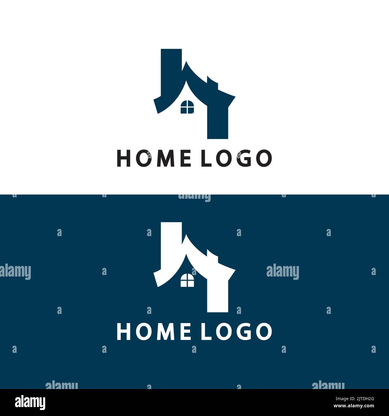 Initial letter H  Home logo icon vector illustration design Stock Vector
