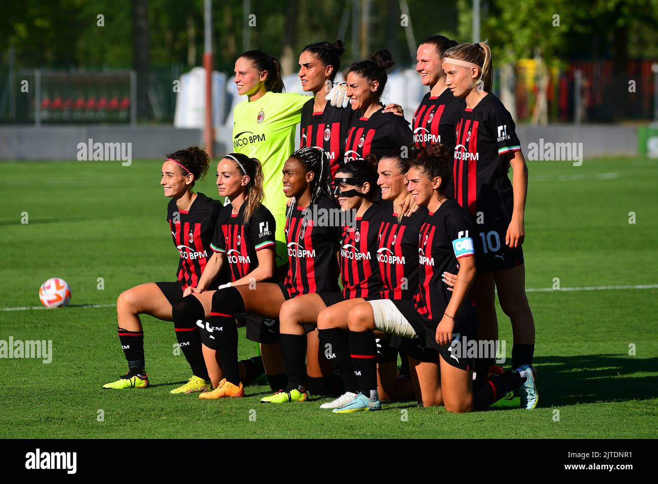 Zsanette Kajan of ACF Fiorentina celebrates after scoring his team's third  goal with team mates during AC Milan - ACF Fiorentina , 1st turn of Serie A  Femminile Tim 2022/23 in Centro