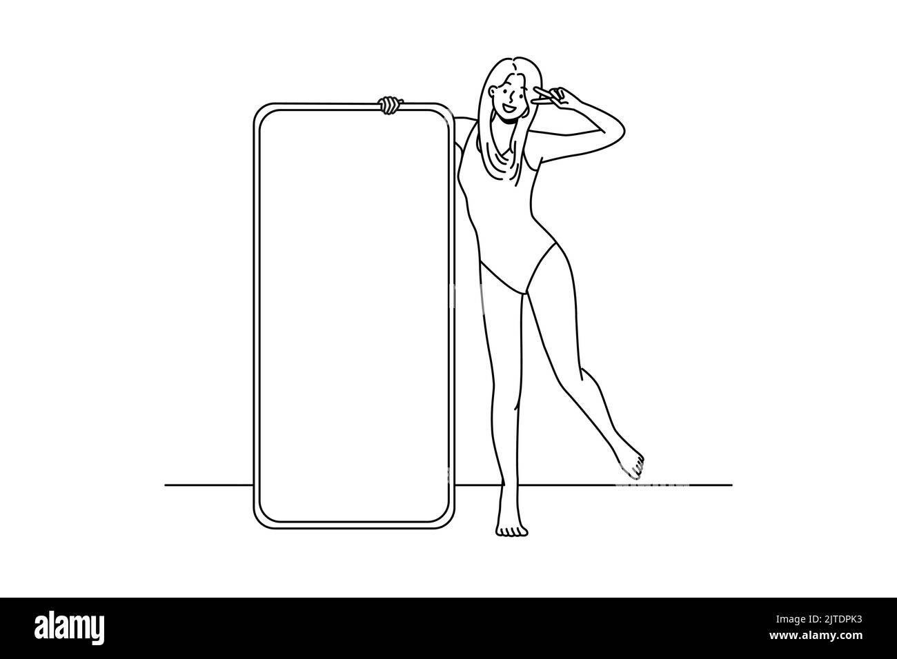 Swimsuit model Stock Vector Images Alamy