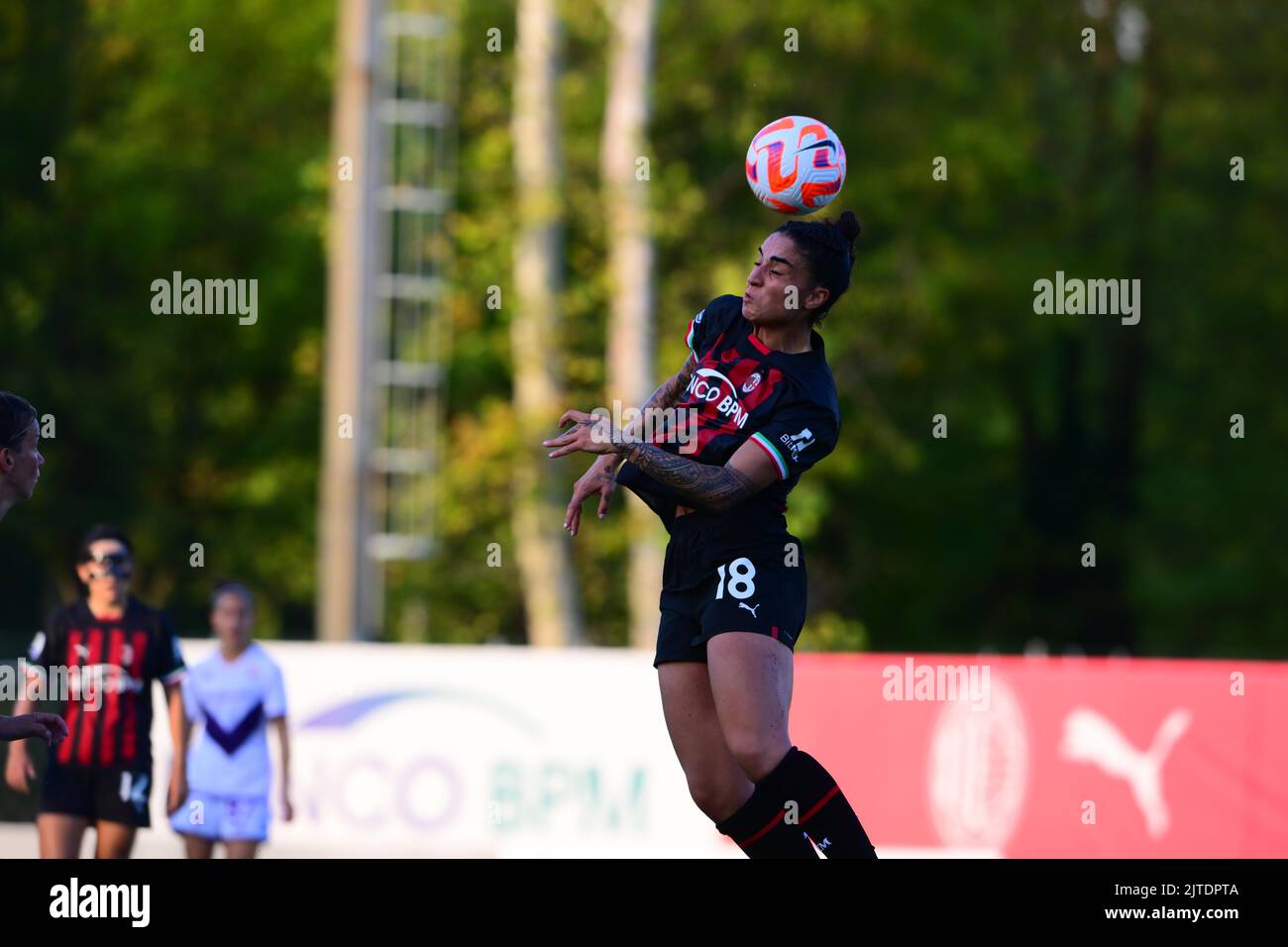 August 28, 2022, Milan, Italy: Kajan Bernarde of ACF Fiorentina celebrates  after scoring his team's second goal during AC Milan - ACF Fiorentina , 1st  turn of Serie A Femminile Tim 2022/23