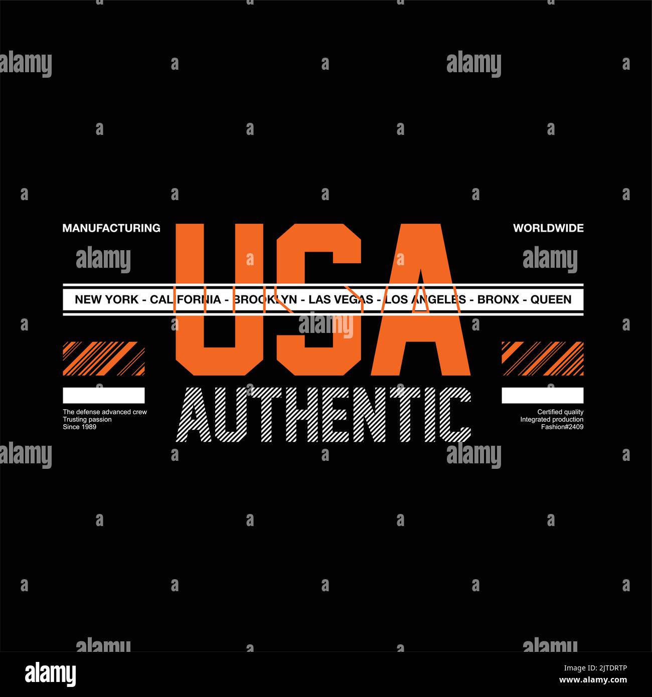 A USA authentic simple vintage fashion design illustration for a t-shirt Stock Vector