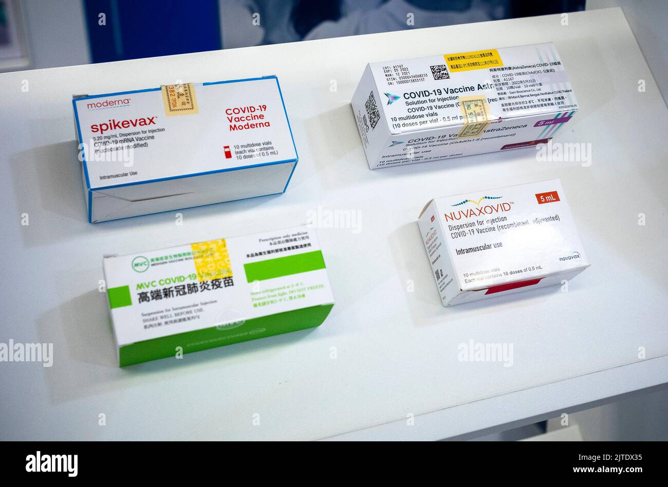 Taipei. 30th Aug, 2022. Covid-19 coronavirus vaccine packages approved ...
