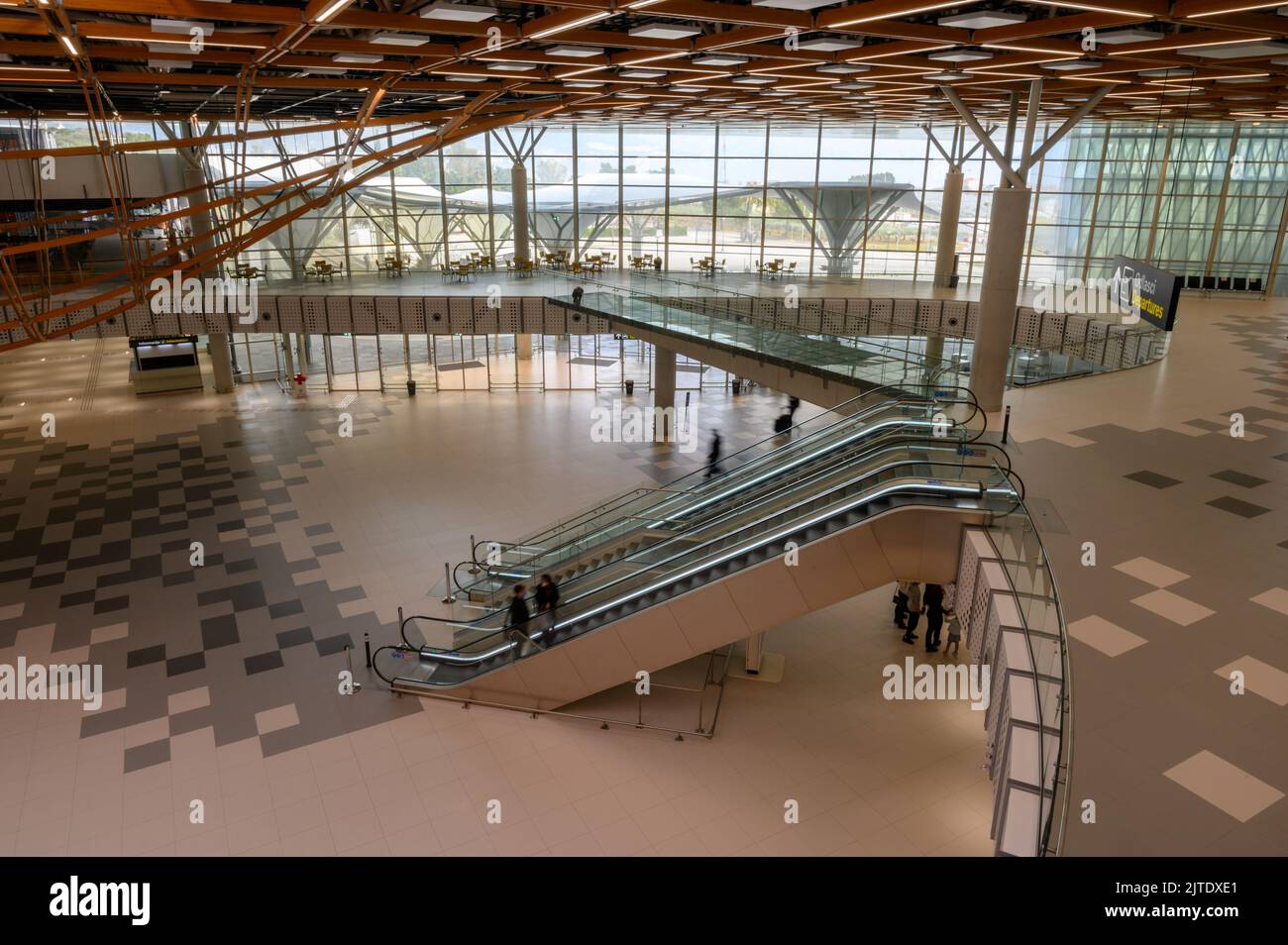 The entrance hall of the Split airport in Croatia. Stock Photo