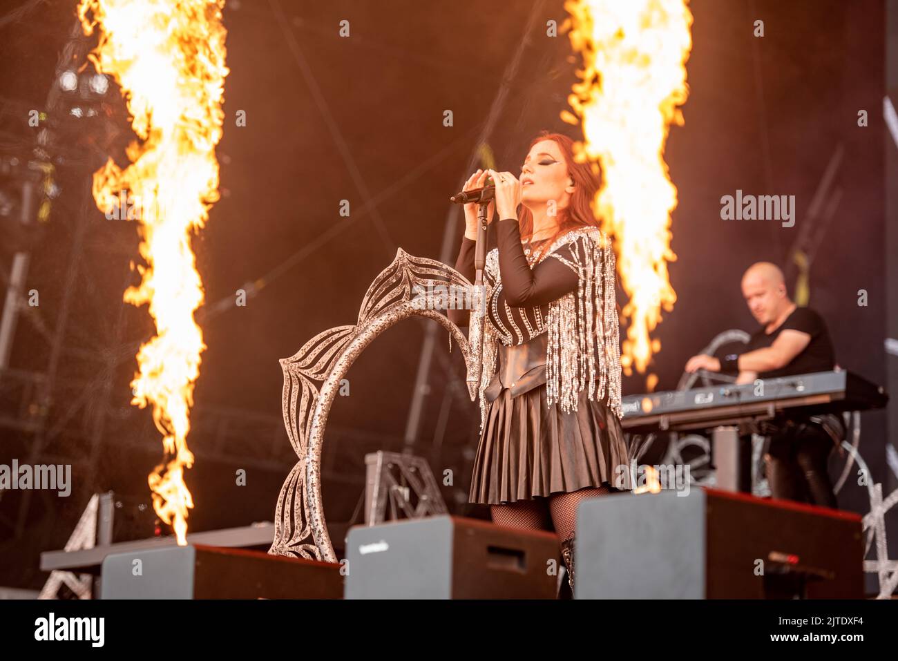June 25, 2022: Simone Simons of Epica performs at the Hellfest Open Air festival Stock Photo