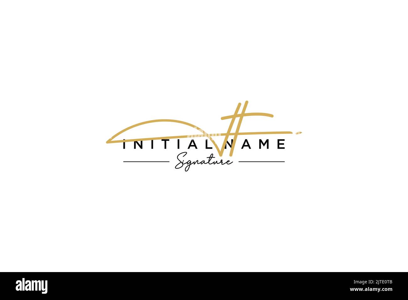 IT signature logo template vector. Hand drawn Calligraphy lettering