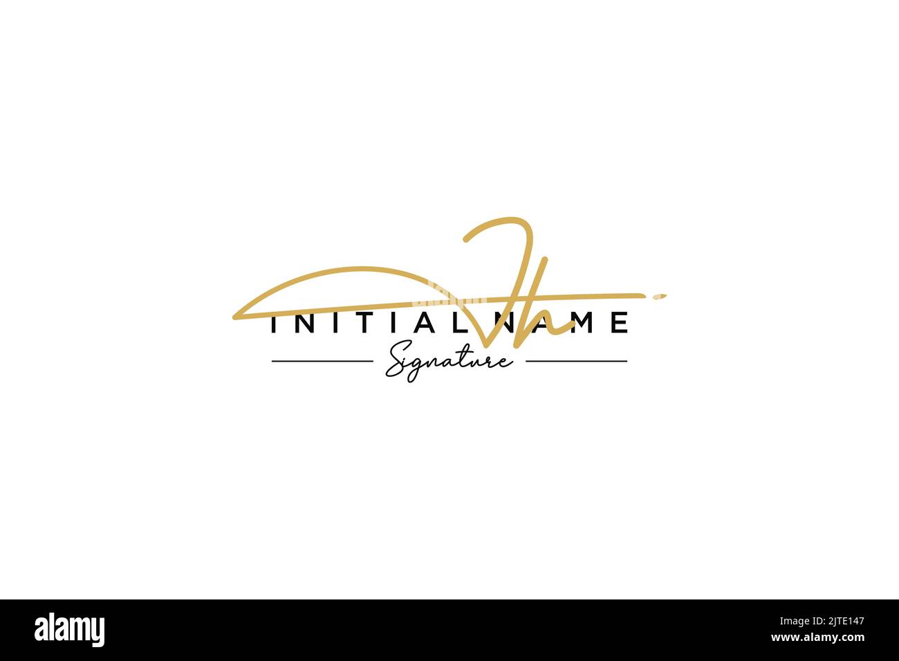 JH signature logo template vector. Hand drawn Calligraphy lettering ...