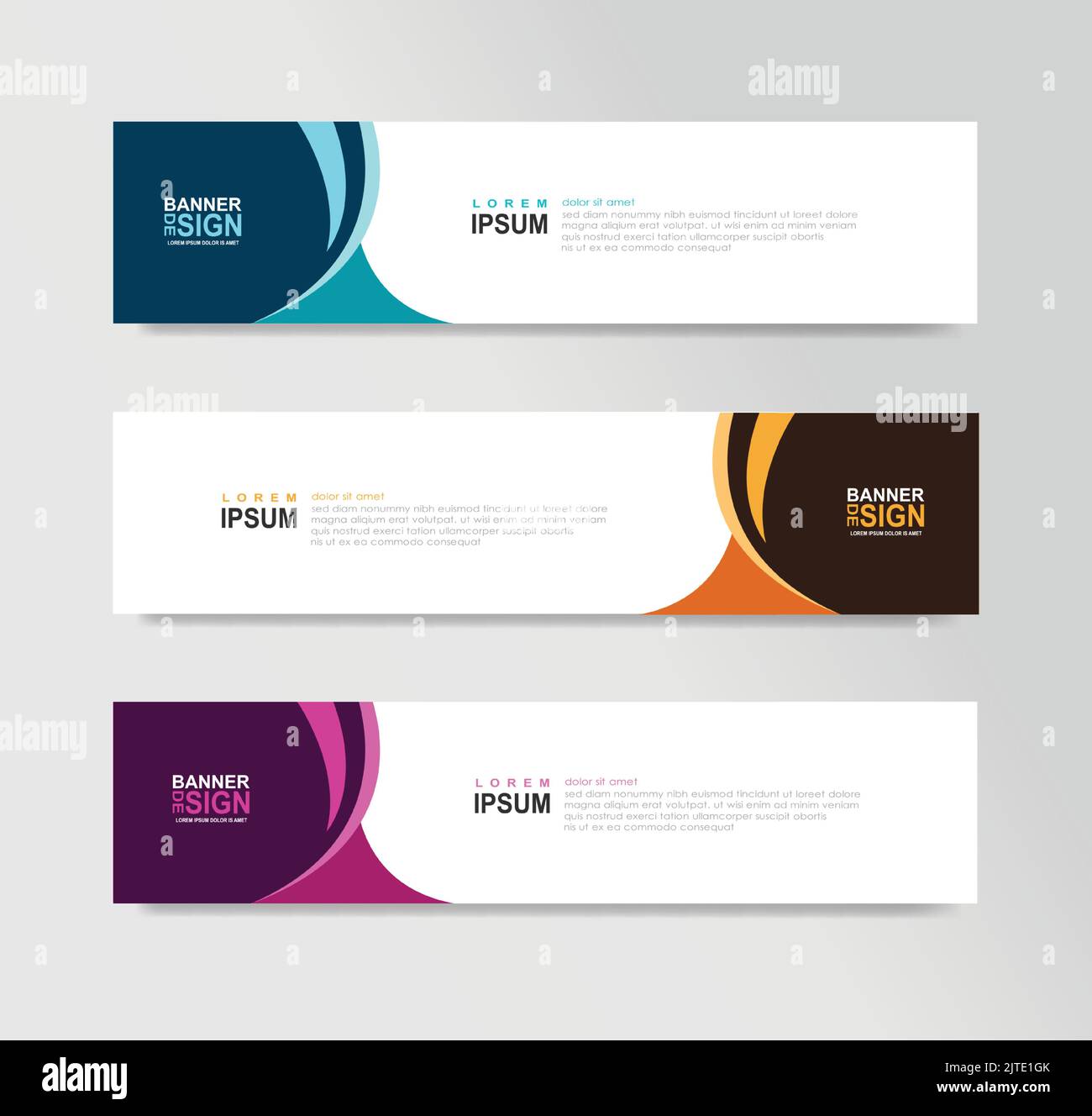 A horizontal web banner template illustration Stock Vector Image & Art ...