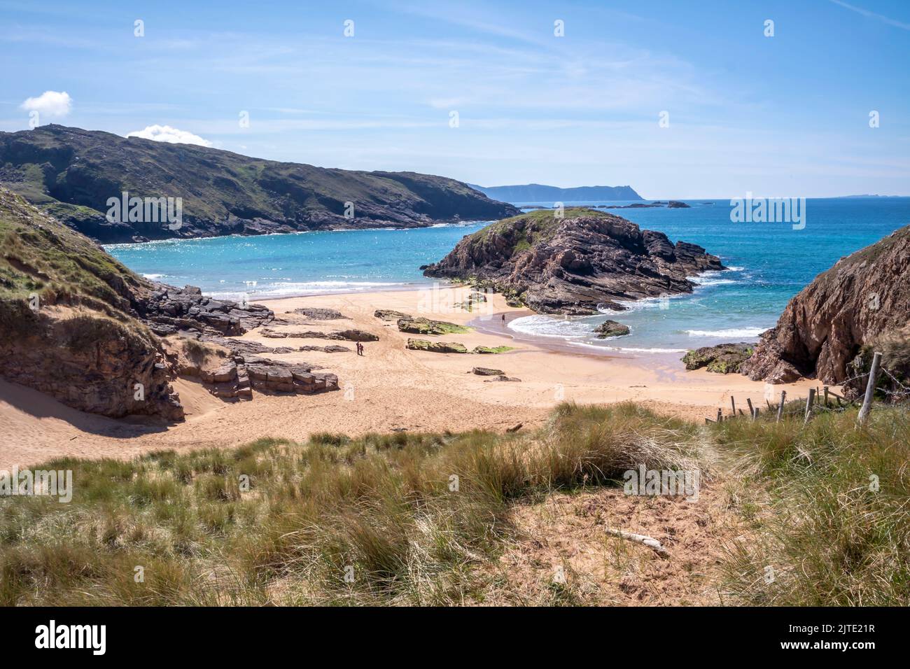 The Murder Hole beach, officially called Boyeeghether Bay in County Donegal, Ireland. Stock Photo