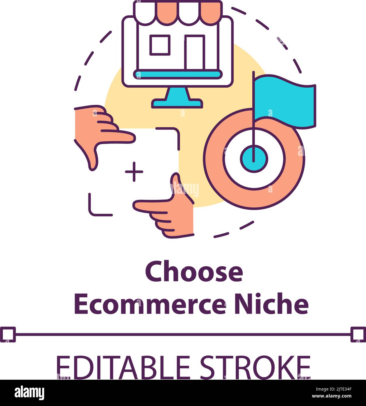 Choose ecommerce niche concept icon Stock Vector Image & Art - Alamy